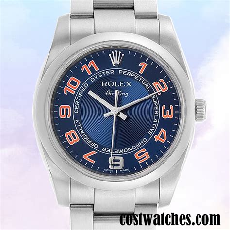 rolex air king blaues zifferblatt|rolex air king preis.